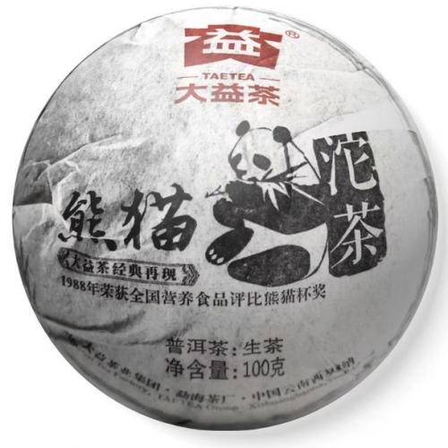 大益普洱茶 熊猫沱茶 生茶 勐海茶叶（201批次）100g